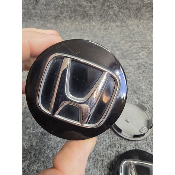 Center Caps Lot of 4 Honda OEM Black 275in PS PPE Hub Dust Wheel Covers #80 - Picture 5 of 8
